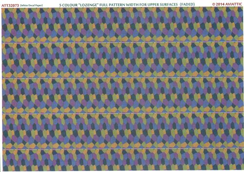 Aviattic ATT32073 1:32 5 colour lozenge full pattern width for upper surfaces