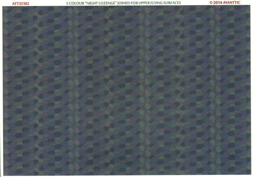 Aviattic ATT32102 1:32 5 colour 'night lozenge' joined for upper flying surfaces