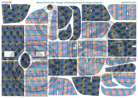 Aviattic ATT32138 1:32 Albatros D.Va 5 colour 'lozenge' with lozenge rib tapes