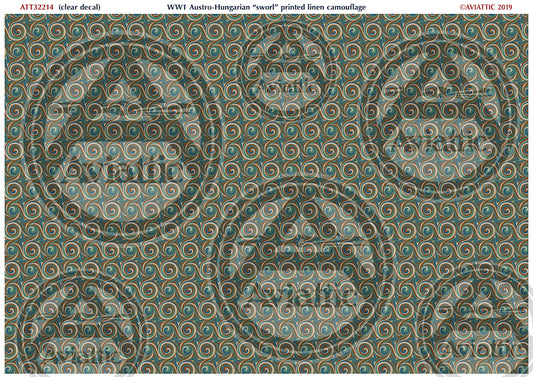 Aviattic ATT32214 1:32 WWI Austro-Hungarian printed linen 'sworl' camouflage