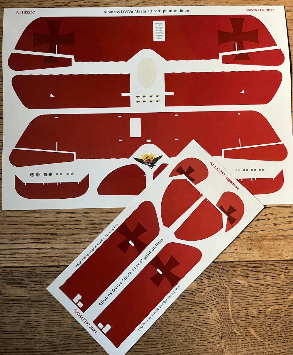 Aviattic ATT32257 1:32 Albatros DV/Va Jasta 11 Red Paint on Linen