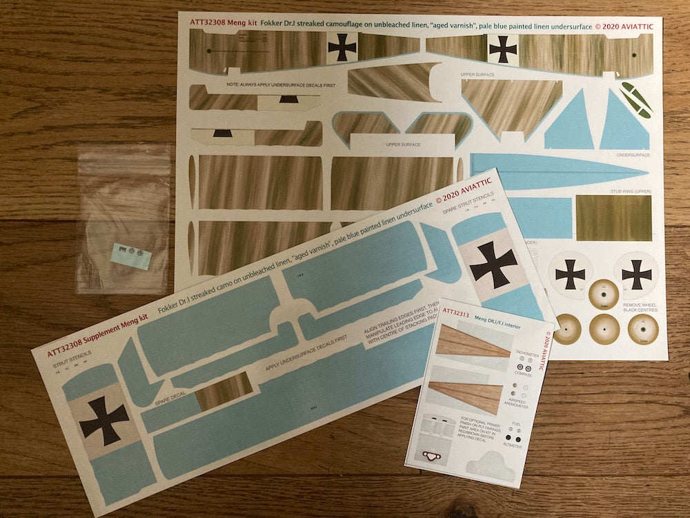 Aviattic ATT32308 1:32 Fokker Dr.I Streaked Camouflage Decals