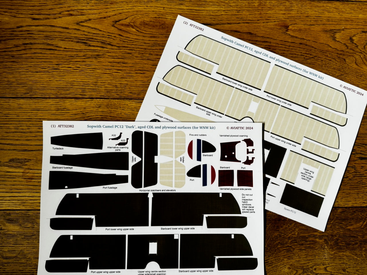 Aviattic ATT32382 1:32 Sopwith Camel F.I PC12 dark, aged CDL & plywood surfaces