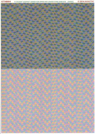 Aviattic ATT48004 1:48 4 colour lozenge joined for upper & lower flying surfaces