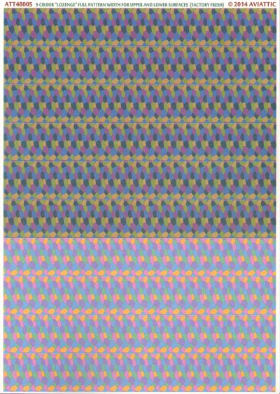 Aviattic ATT48005 1:48 5 Colour Lozenge Decals