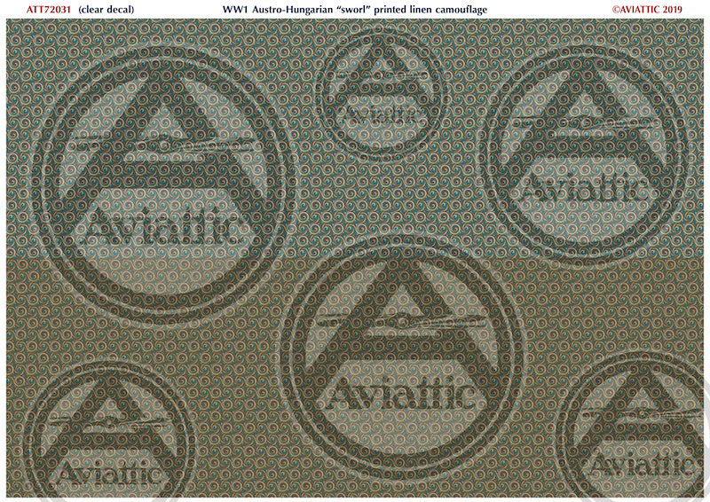 Aviattic ATT72031 1:72 WWI Austro-Hungarian printed linen 'sworl' camouflage