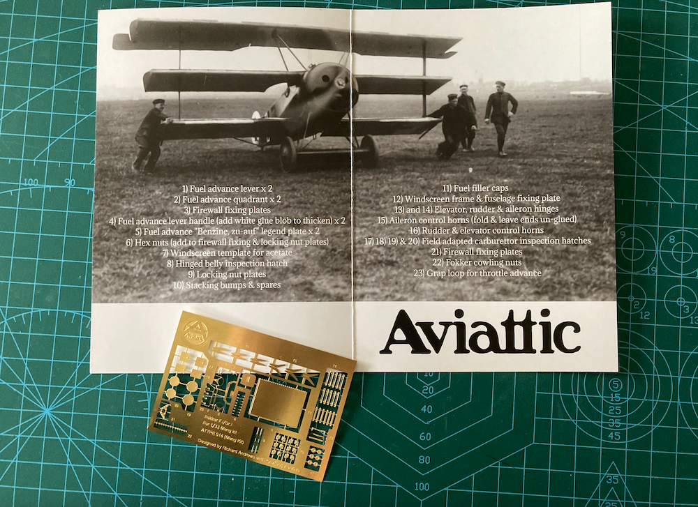 Aviattic ATTETCH014 1:32 Fokker F.I/Dr.I Triplane /D.VI