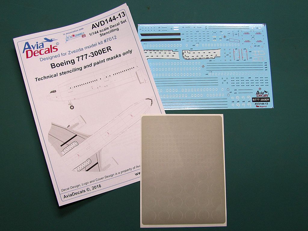 Avia Decals AVD144-013 1:144 Boeing 777-300ER full stencil