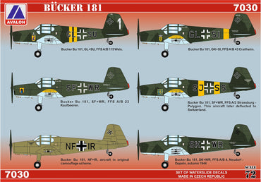 Avalon AVD7030 1:72 Bucker Bucker Bu-181
