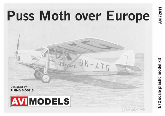 AVI Models AVI72011 1:72 de Havilland DH-80A Puss Moth "Over Europe"