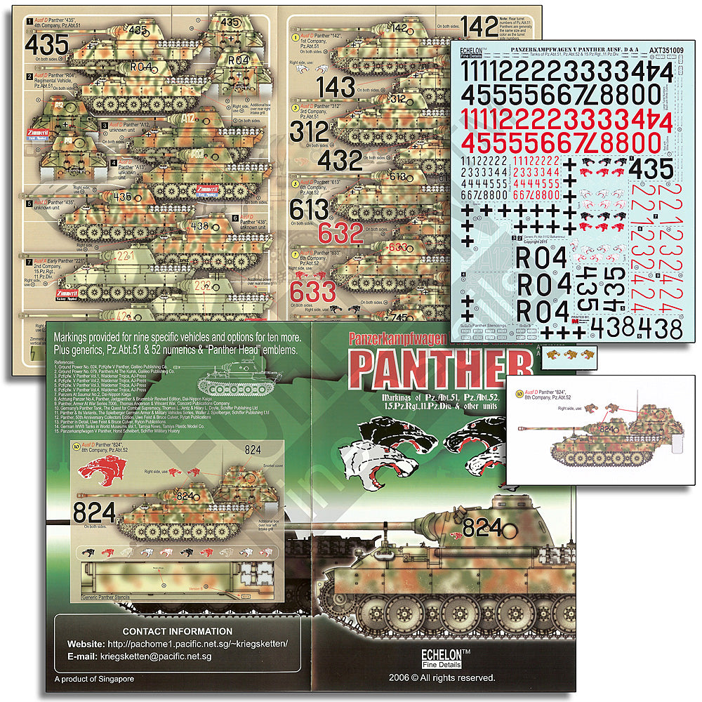 Echelon FD AXT351009 1:35 Pz.Abt.51/52 & 15.Pz.Rgt