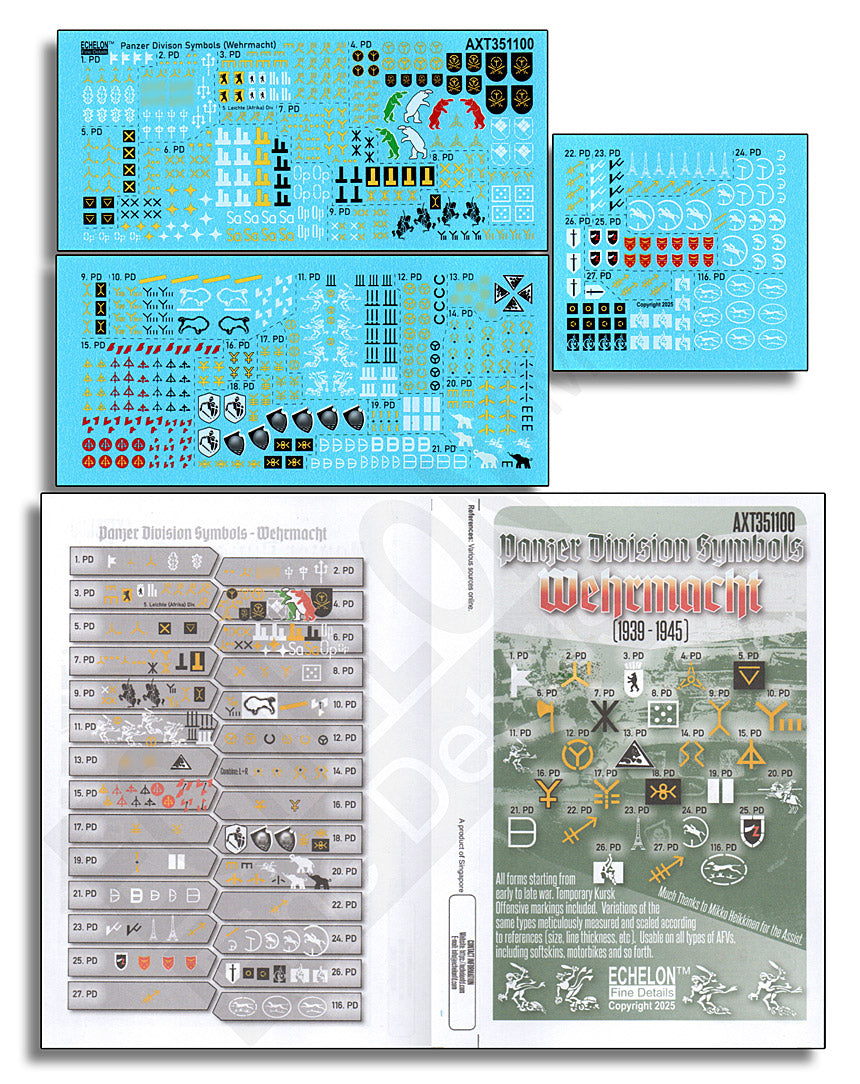 Echelon FD AXT351100 1:35 Panzer Division Symbols