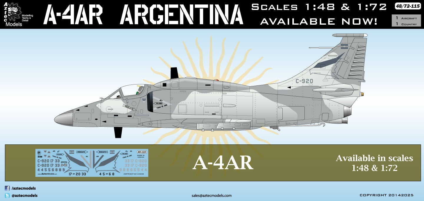 Aztec AZD48115 1:48 Douglas A-4AR Argentina