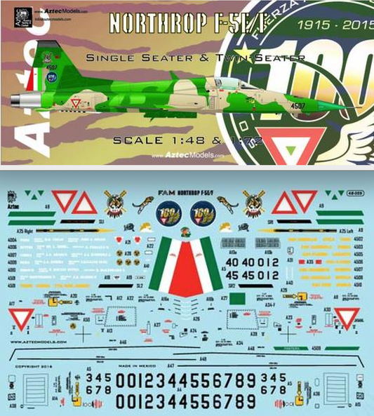 Aztec AZD72059 1:72 Northrop F-5E/F FAM Mexico