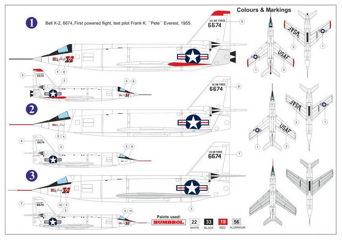 AZ Model AZM7680 1:72 Bell X-2 Starbuster No.6674 new mould