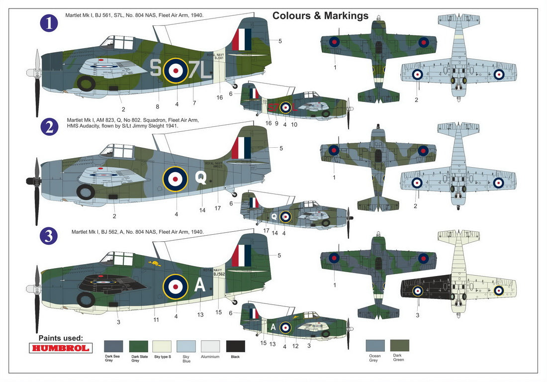 AZ Model AZM7804 1:72 Grumman Martlet Mk.I 'FAA Service' re-box