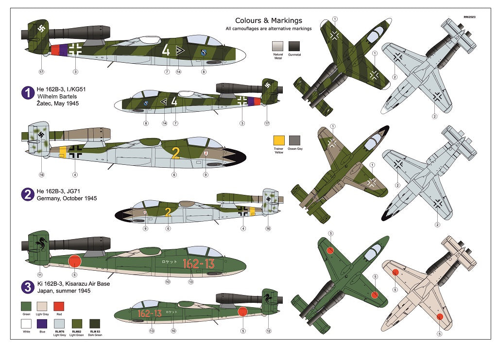 AZ Model AZM7853 1:72 Heinkel He 162B-3 "Volksjager 46"