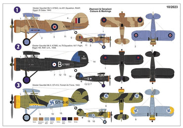 AZ Model AZM7868 1:72 Gloster Gauntlet Mk.II Special Markings