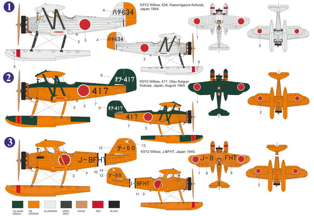 AZ Model AZM7882 1:72 Yokosuka K5Y2 Float Willow ex-Valom new decals