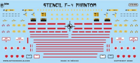 Aztec AZS72-004 1:72 Generic Stencils McDonnell F-4 Phantom
