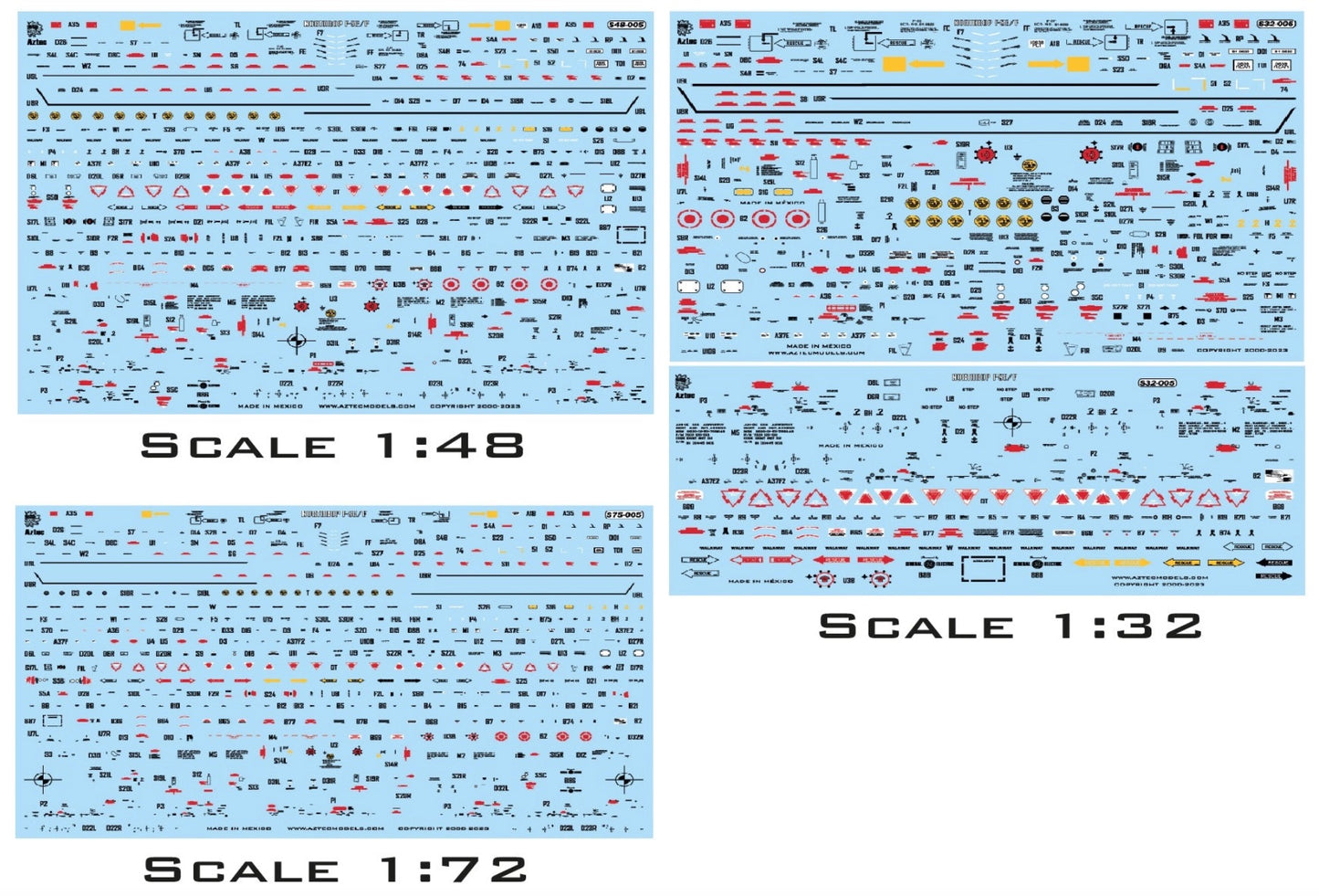 Aztec AZS72-005 1:72 Generic Stencil Northrop F-5E/F-5F