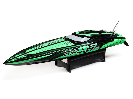 Pro Boat Impulse 32 Brushless Deep-V RTR w/Smart, Black/Green PRB08037T1