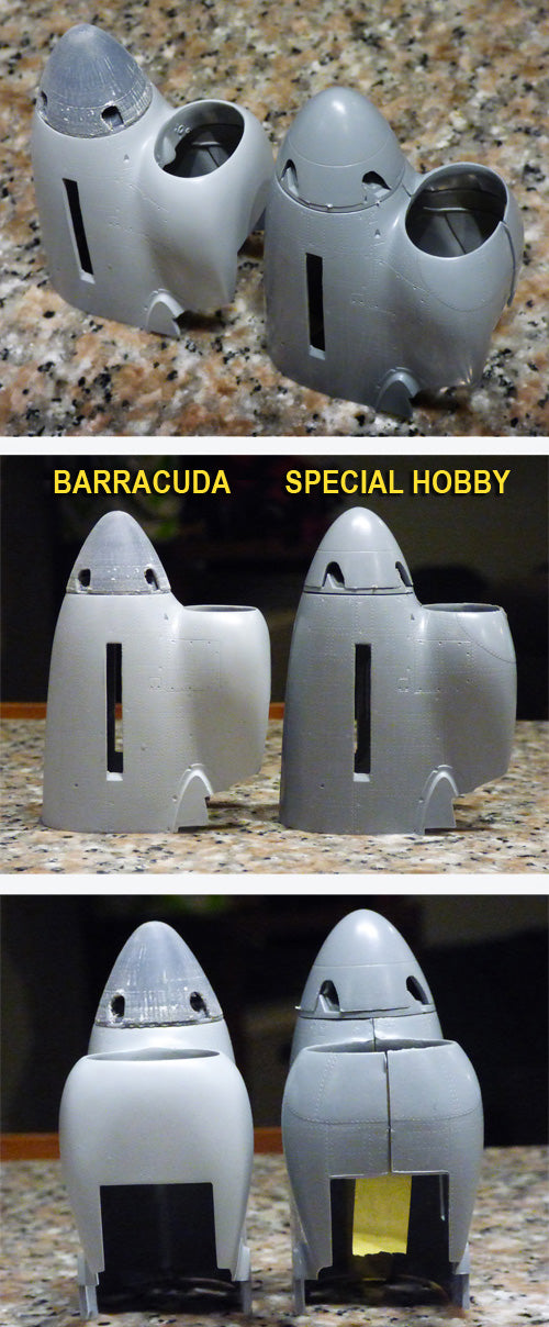 Barracuda Studios BCR32334 1:32 Hawker Tempest Mk.V nose correction