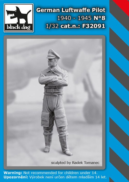 Blackdog BDF32091 1:32 German Luftwaffe pilot N deg 8 1940-45