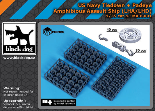Blackdog BDMA35001 1:35 US NAVY tiedown+padaye