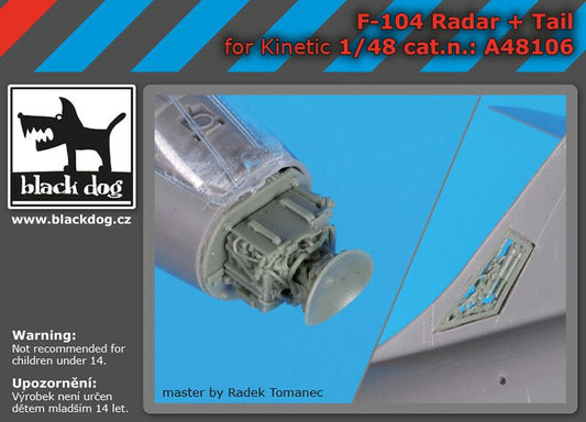 Blackdog BDOA48106 1:48 Lockheed F-104 Starfighter radar and tail