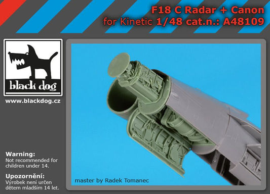 Blackdog BDOA48109 1:48 McDonnell-Douglas F/A-18A/B/C/D radar+canon