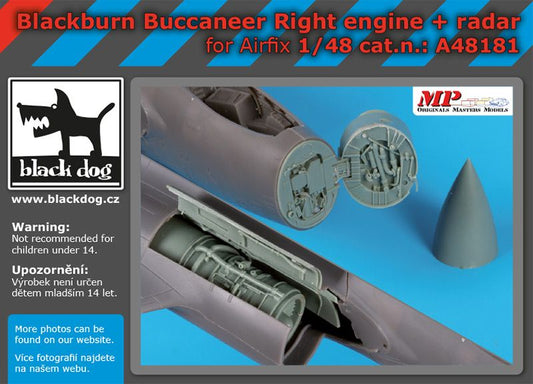 Blackdog BDOA48181 1:48 Blackburn Buccaneer right engine+radar