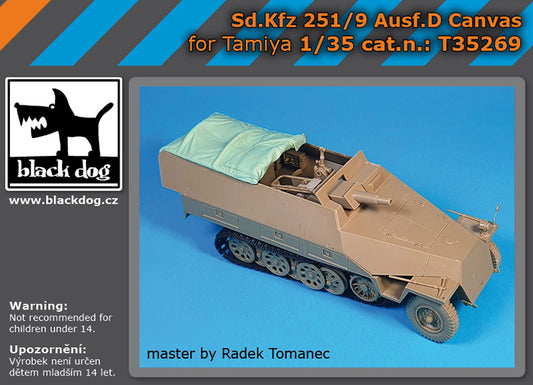 Blackdog BDT35269 1:35 Sd,Kfz.251 /9 Ausf.D Canvas