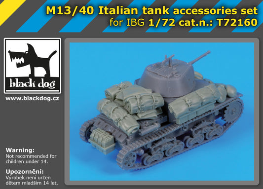 Blackdog BDT72160 1:72 M13/40 Italian Tank accessories set