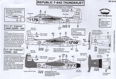 Berna Decals BER32023 1:32 Republic F-84G Thunderjet