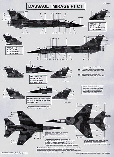 Berna Decals BER48046 1:48 Dassault_Mirage F.1CT