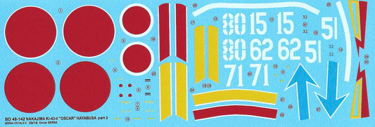 Berna Decals BER48142 1:48 Nakajima Ki-43-II Hayabusa Part 2