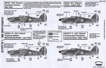 Berna Decals BER72081R 1:72 Hawker Hurricane Mk.I Alsace