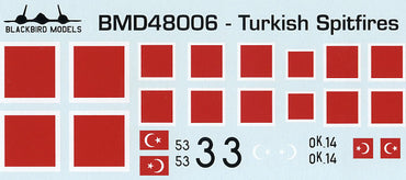Blackbird BMD48006 1:48 Turkish Supermarine Spitfires