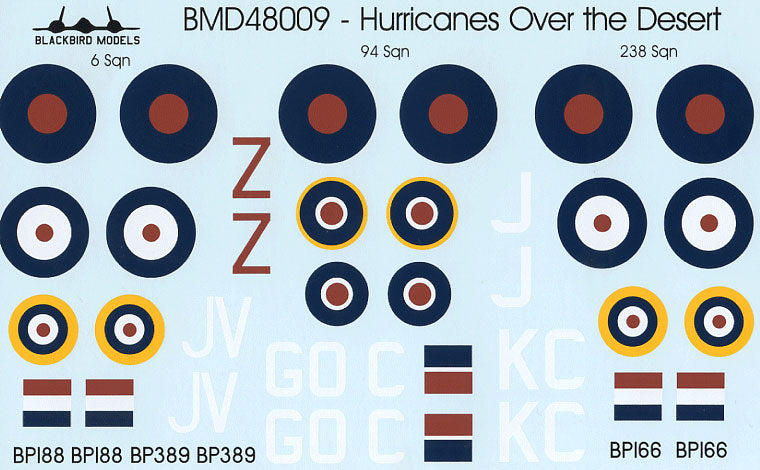 Blackbird BMD48009 1:48 Hawker Hurricanes Over the Desert