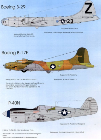 Blackbird BMD72037 1:72 USAAF at War Pt:2 B-29/B-17/P-40