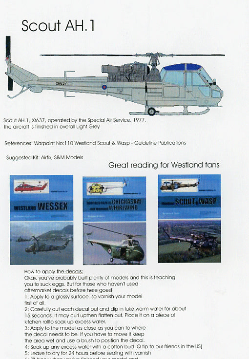Blackbird BMD72045 1:72 RAF Post War Pt:3 Whirlwind/Wessex Decals