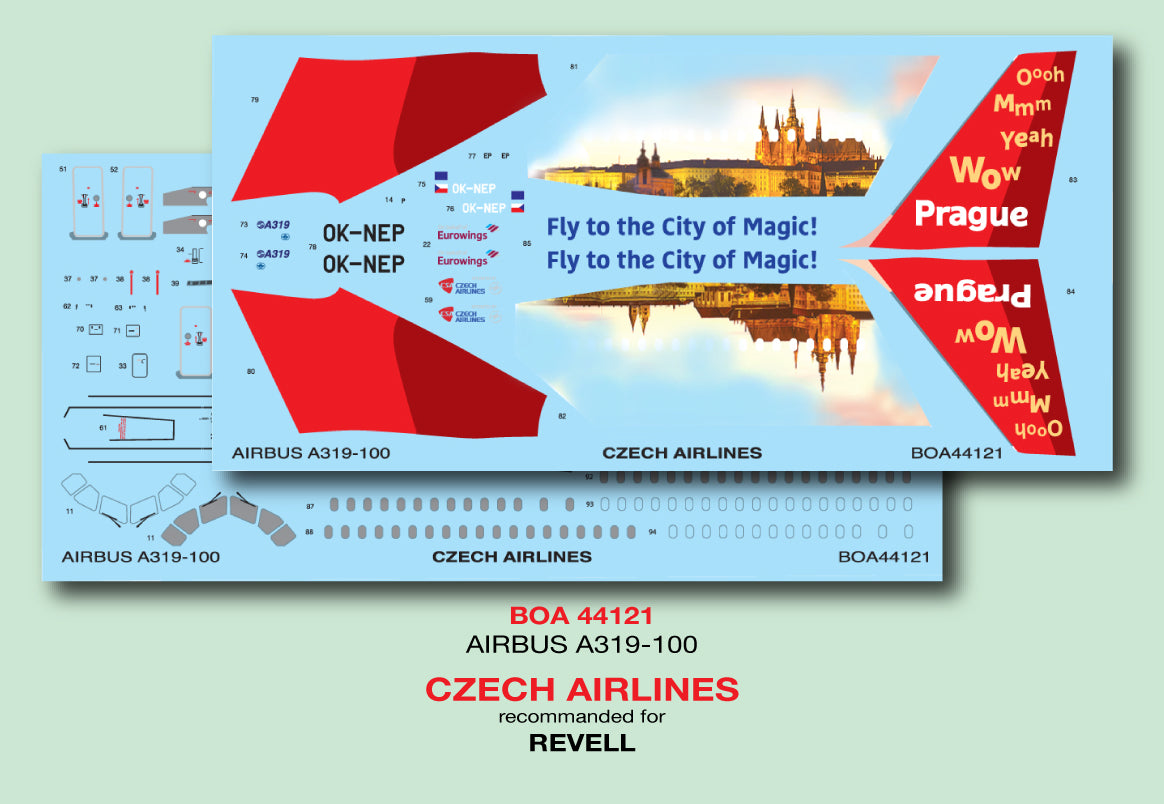 Boa Decals BOA144121 1:144 Airbus A319 Czech Airlines