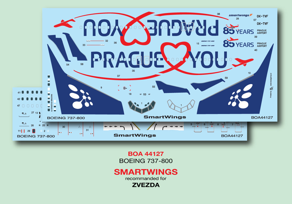 Boa Decals BOA144127 1:144 Boeing 737-800 Smartwings