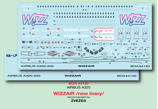 Boa Decals BOA144130 1:144 Airbus A340 Wizzair new scheme