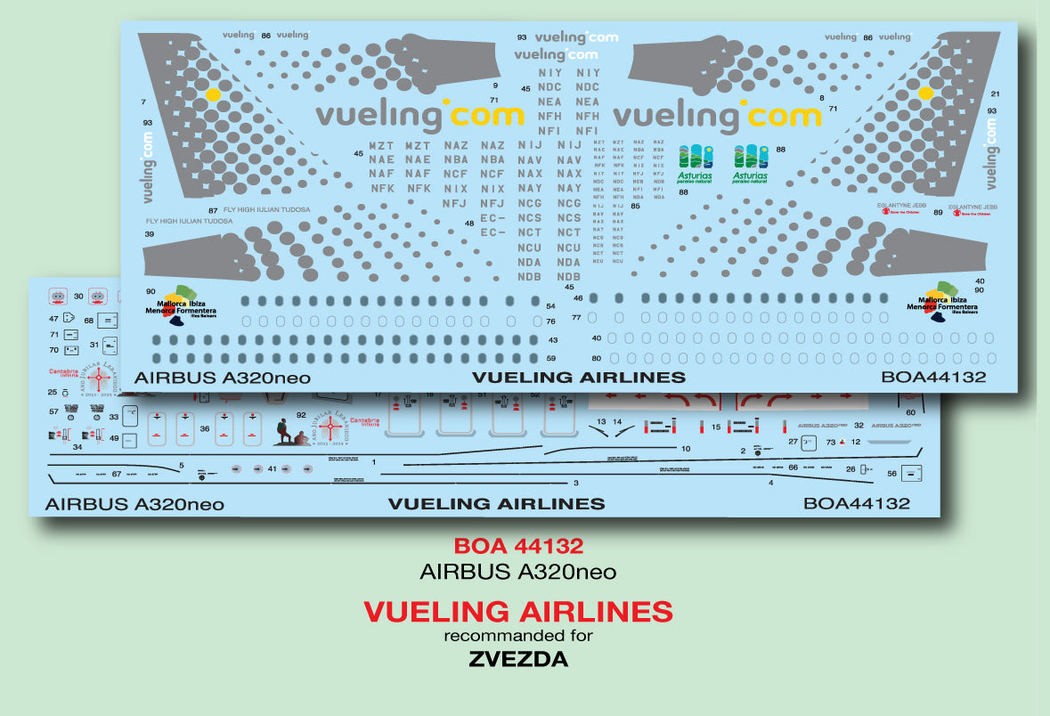 Boa Decals BOA144132 1:144 Airbus A320neo Vueling Airlines