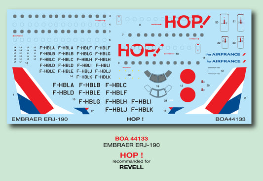 Boa Decals BOA144133 1:144 Embraer ERJ-190 HOP!