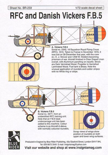 Blue Rider BR259 1:72 Vickers F.B.5