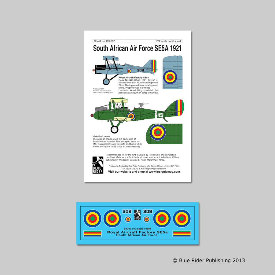 Blue Rider BR302 1:72 South African Air Force