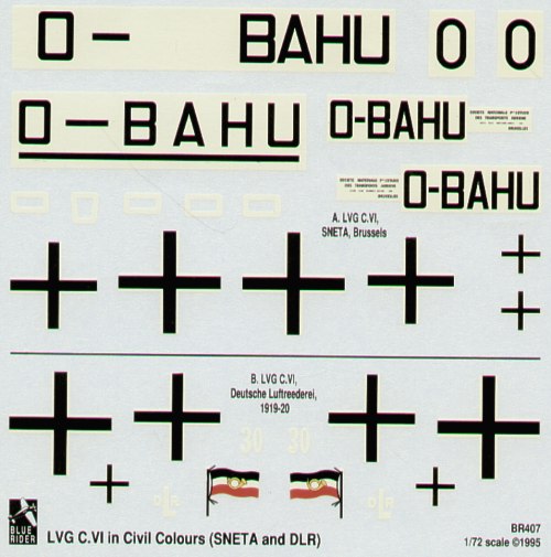 Blue Rider BR407 1:72 LVG C.VI Civil 191-20